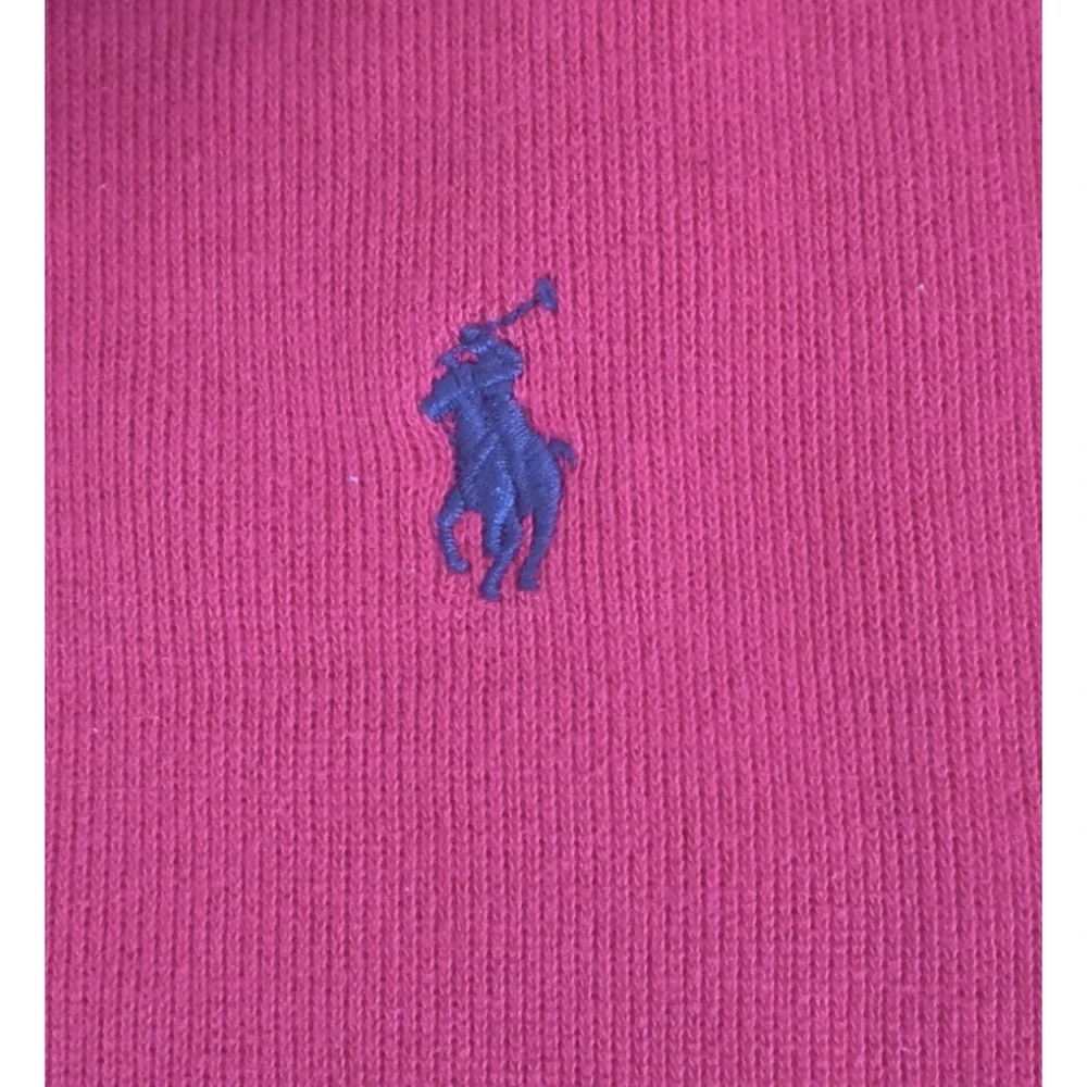 Polo Ralph Lauren 1/4 Zip Sweater Men's XL 100% Cotton Red Blue Pony #W5202
